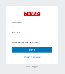 ورود به zabbix